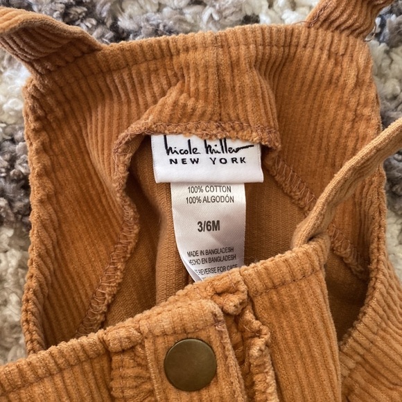 3/$15 SALE NICOLE MILLER NEW YORK RUST RIBBED CORDUROY DRESS 3/6M - Picture 4 of 4